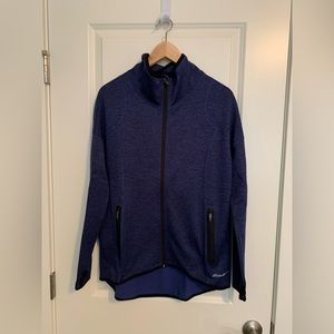 Eddie Bauer Blue Athletic Fleece Jacket in M